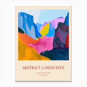Colourful Abstract Yosemite National Park Usa 3 Poster Canvas Print