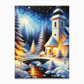 Winter Church 2 Canvas Print