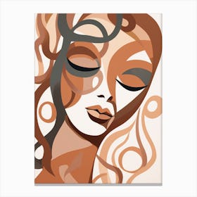 Abstract Woman'S Face 1 Canvas Print