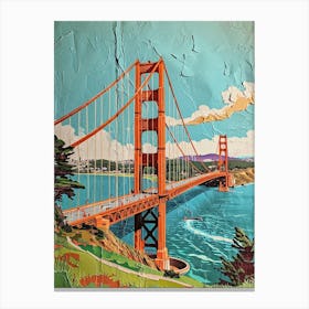 Kitsch Golden Gate Bridge Collage 3 Canvas Print