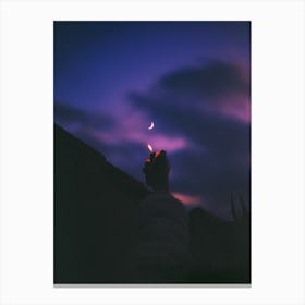 Setting the moon on fire 🌙 Canvas Print