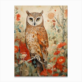 Owl 2 Detailed Bird Painting Canvas Print