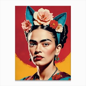 Frida Kahlo Portrait (12) Canvas Print