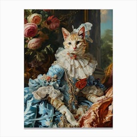 Cat In Medieval Royal Clothing 2 Canvas Print