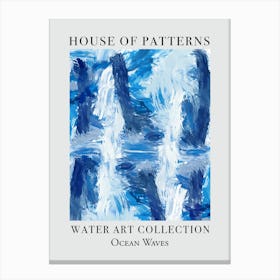 House Of Patterns Ocean Waves Water 7 Canvas Print
