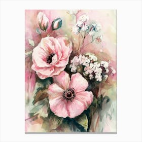 Pink Anemones Canvas Print