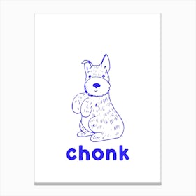 Chonky Dog Poster, Dog Art Print, Gift for Dog Lovers, Home Decor, Schnauzer & Corgi Butt Canvas Print