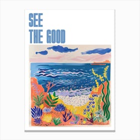 See The Good Poster Seaside Painting Matisse Style 7 Canvas Print