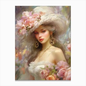 Girl In A Hat Canvas Print