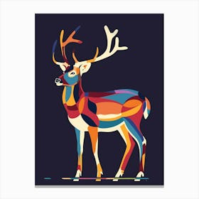 Colorful Deer 1 Canvas Print