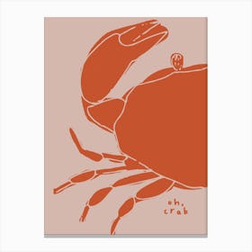 Oh, Crab Kitchen Print Canvas Print