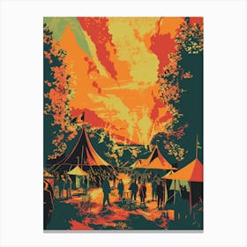 Festival At Sunset Canvas Print