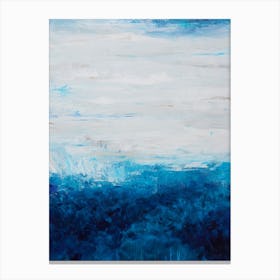 Blue Waves Ocean Painting Canvas Print