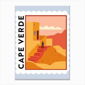 Cape Verde Travel Stamp Poster Canvas Print