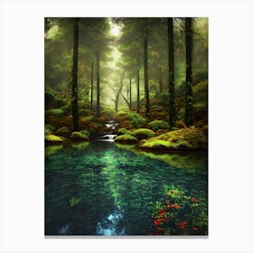 Mossy Forest 4 Canvas Print