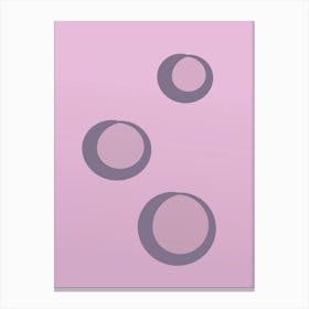 Circle Of Circles On A Pink Background Canvas Print