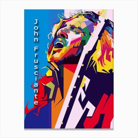 John Frusciante Pop Art WPAP Canvas Print