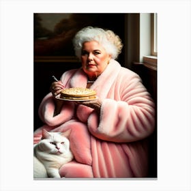 Portrait Of An Old Lady Canvas Print