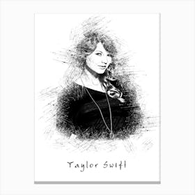 Taylor Swift Sketch Canvas Print