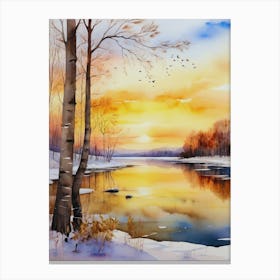 Winter Landscape Painting 17 Canvas Print