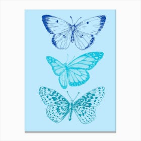 Blue Butterflies Canvas Print