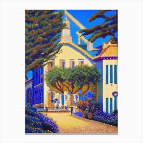 Carmel, City Us  Pointillism Canvas Print