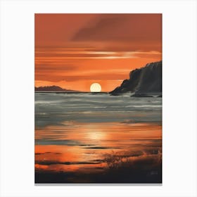 Sunset Over The Ocean 7 Canvas Print