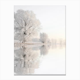 Frosty Lake Canvas Print