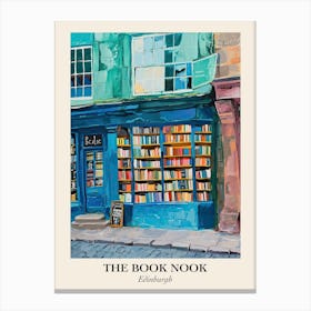 Edinburgh Book Nook Bookshop 4 Poster Canvas Print