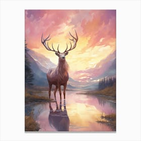 Stag in the forest Canvas Print