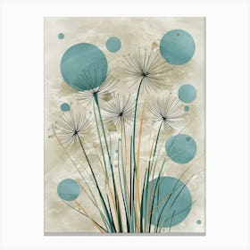 Dreamlike Delights: Dandelion Seeds in a World of Soft Textures and Colors 1 Canvas Print