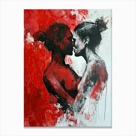 Two Women Kissing, Nude Series Canvas Print