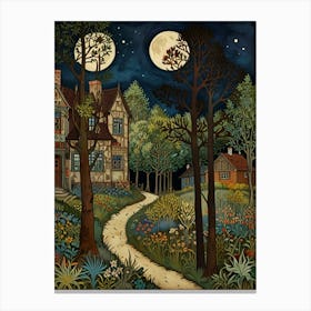 William Morris Night In The Country Canvas Print