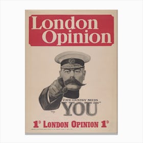 Your Country Needs You, Alfred Leete Canvas Print