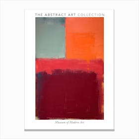 Orange And Red Abstract Painting 10 Exhibition Poster Canvas Print