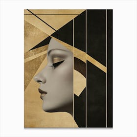 Deco - Woman'S Face Canvas Print