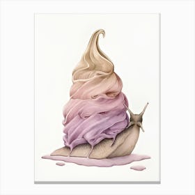 Snail Ice Cream Canvas Print