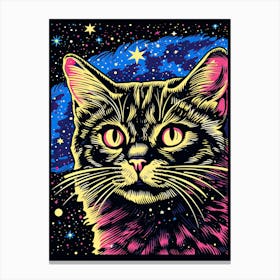 Celestial Purradigm, Psychedelic Cats series Canvas Print