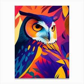 Owl Pop Matisse 2 Bird Canvas Print