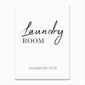 Funny Laundry Room Canvas Print