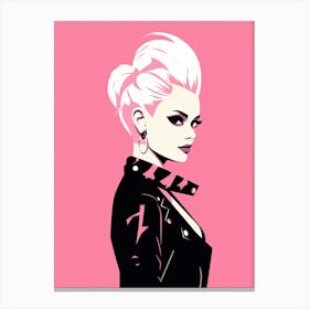 Minimalist Pink Punk Anthem Canvas Print