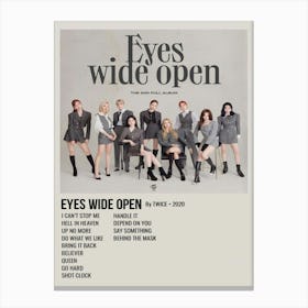 Eyes Wide Open By Twice 2020 Poster 1 Canvas Print