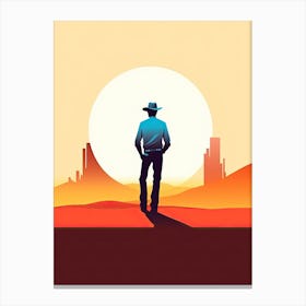 Elegant Cowboy Stance Canvas Print