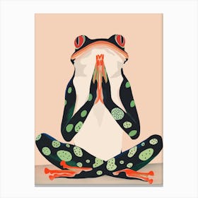 Yoga Frog Canvas Print