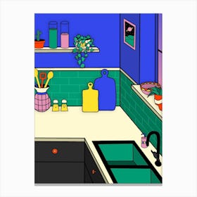 In The Kitchen Canvas Print