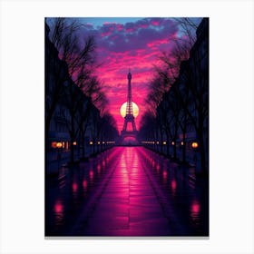 Sunset In Paris 2 Canvas Print