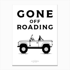 Gone Off Roading Fineline Illustration Poster  Canvas Print