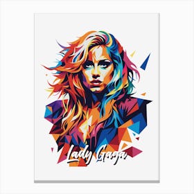 Lady Gaga 03 Portrait Music Icon Style WPAP Pop Art Canvas Print