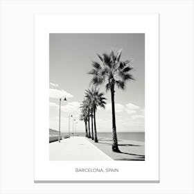 Poster Of Cannes, France, Photography In Black And White 3 Canvas Print