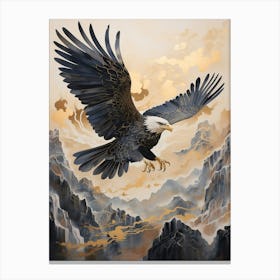 Golden Eagle 1 Gold Detail Painting Canvas Print